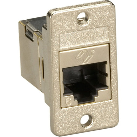 Black Box Panel Mount Cat6 Coupler - Shielded, Silver