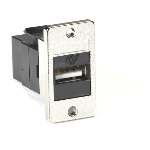 Black Box Panel Mount Usb Coupler Type A Female/type B Female Black