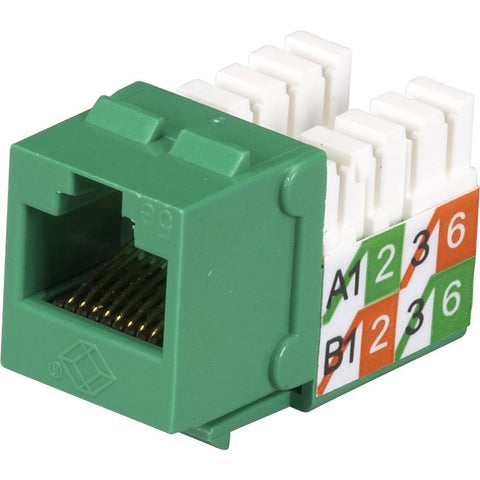 Black Box Cat5e Keystone Jack - Unshielded, Green