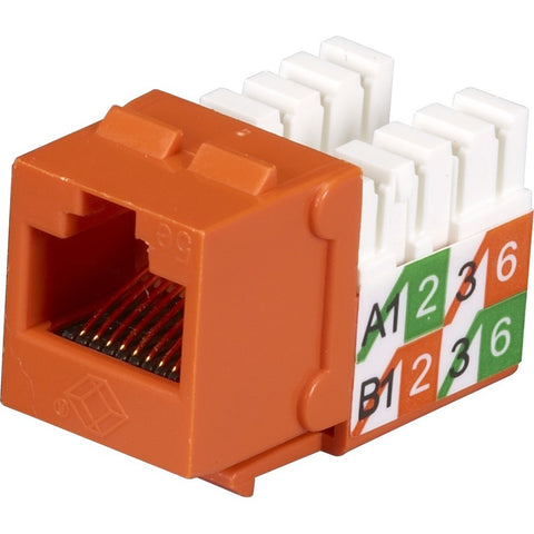 Black Box Cat5e Keystone Jack - Unshielded, Orange