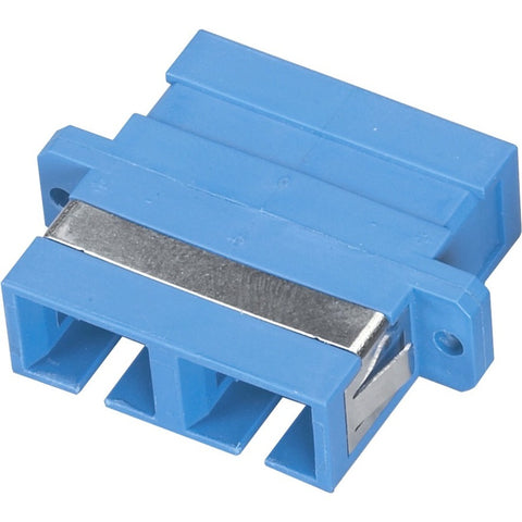 Black Box Fiber Optic Coupling - Singlemode, Duplex, Ceramic Sleeve, Plastic Flange, Recta