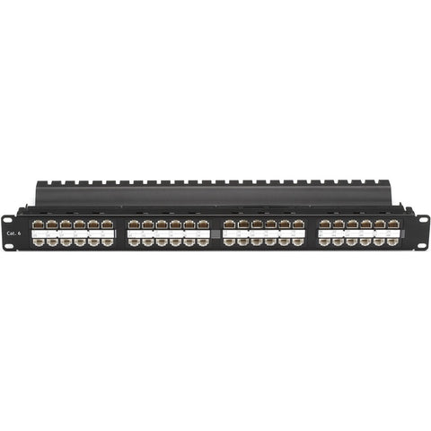 Black Box Cat6 Feed-through High-density Patch Panel - 1u, Unshielded, 48-port