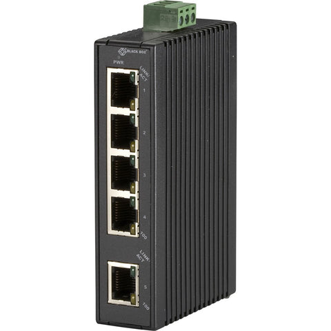 Black Box Fast Ethernet (100-mbps) Hardened Temperature Switch - (5) 10/100-mbps Copper Rj