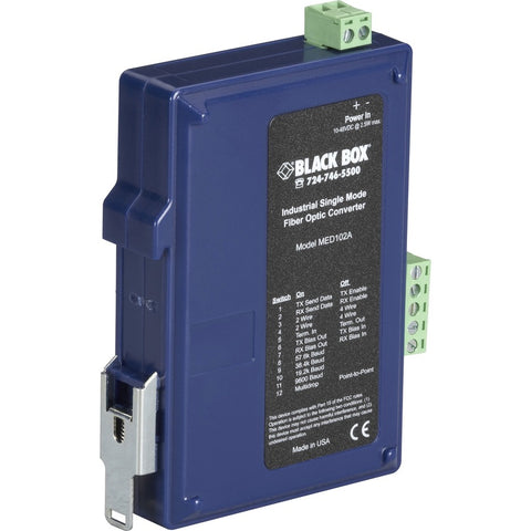 Black Box Async Rs232/422/485 Extender Over Fiber - Terminal Block To Singlemode Sc