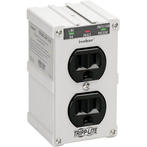 Eaton Tripp Lite Series Isobar 2-outlet Surge Protector, Direct Plug-in, 1410 Jo