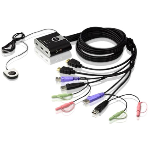 Aten 2-port Usb Hd Audio/video Kvm Switch