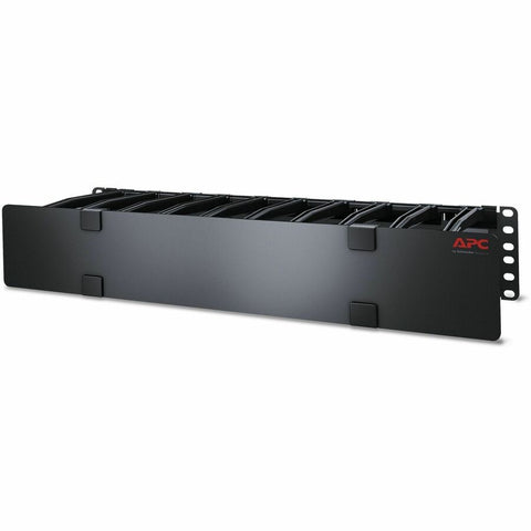 Apc By Schneider Electric 2u Horizontal Cable Manager, 6 Fingers Top, Bottom Tie Down