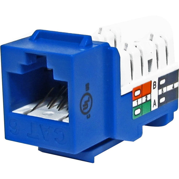 Weltron Cat6 110 Type Keystone Jack Blue