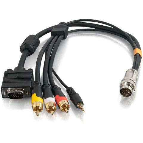 C2g Av Cable - Rca,vga,3.5mm Stereo Left Connector - Male Left Gender - 15 Pin Rapid