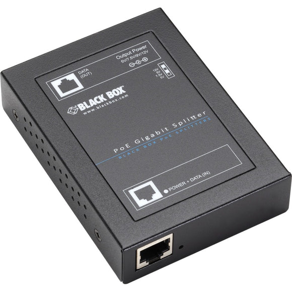 Black Box Poe+ Gigabit Splitter - 5-12-vdc, 6-amp, Gsa, Taa