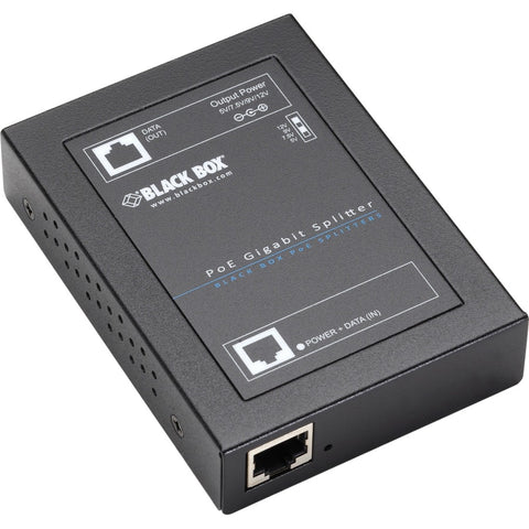 Black Box Poe+ Gigabit Splitter - 5-12-vdc, 6-amp, Gsa, Taa