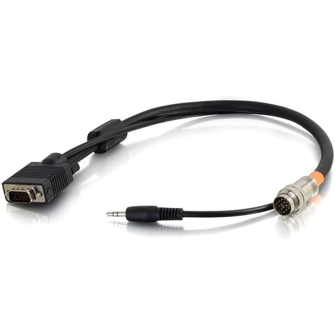 C2g Av Cable - Vga,3.5mm Stereo Left Connector - Male Left Gender - 15 Pin Rapidrun