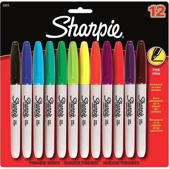 Dymo M Sharpie Fine 12 Clr Set Carded