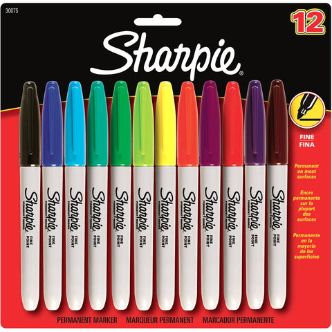 Dymo M Sharpie Fine 12 Clr Set Carded