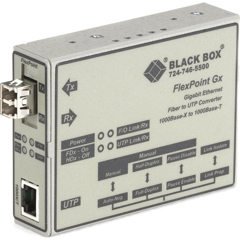 Black Box Gigabit Ethernet (1000-mbps) Media Converter - 1000-mbps Copper To 1000-mbps Mul