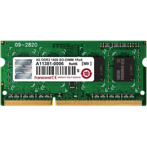 Transcend Information Ddr3 1600 So-dimm 4gb 11-11-11 1rx8