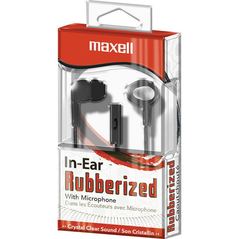 Maxell Ie-mic Blk Earbud W/mic Wired 3.5mm