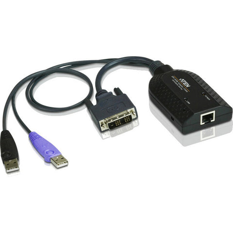 Aten Dvi Usb Vm Kvm Adapter W/ Card Reader - 1 X Rj-45 Female,  2 X Usb Type A Male,