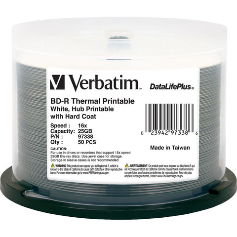 Verbatim Americas Llc Bd-r 25gb 16x White Thermal Print 50pk
