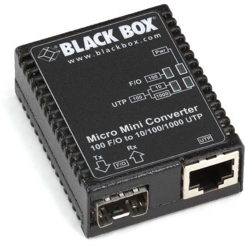 Black Box Fast Ethernet (100-mbps) Media Converter - 10/100/1000-mbps Copper To 100-mbps F