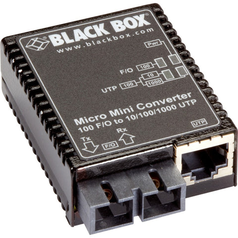 Black Box Fast Ethernet (100-mbps) Media Converter - 10/100/1000-mbps Copper To 100-mbps M