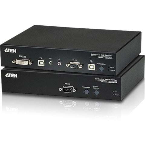 Aten The Ce680 Is A Dvi Optical Kvm Extender That Overcomes Length Restrictions Of St