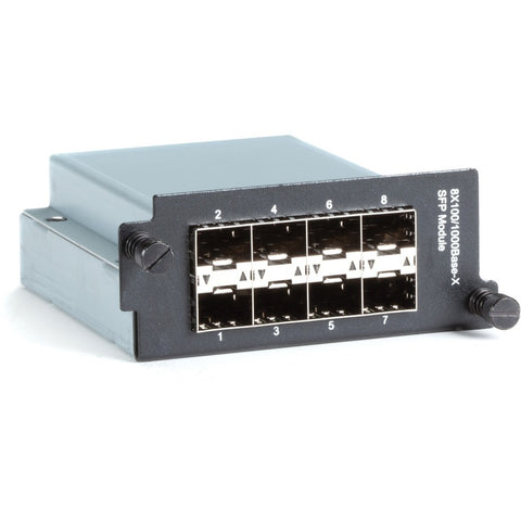 Black Box Gigabit Ethernet (1000-mbps) Hardened Temperature Switch Module - (8) 100/1000-m