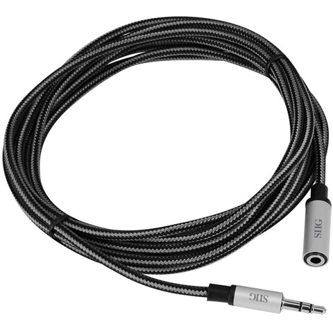 Siig, Inc. Woven Fabric Braided Male To Female 3.5mm Cable - 3.5mm Audio Cable - 3m, Aux St