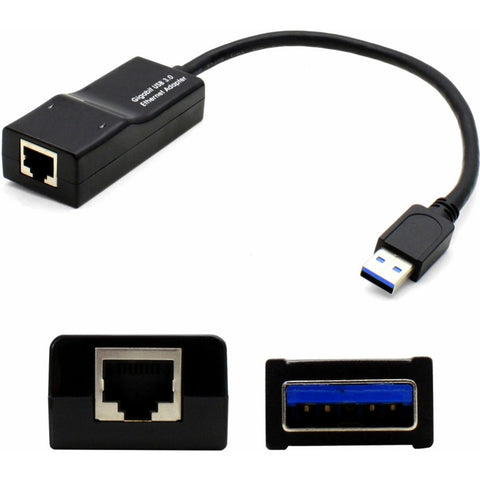 Add-on Addon Usb 3.0 (a) Male To Rj-45 Female Black Adapter