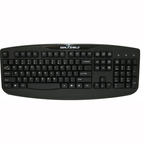 Seal Shield Seal Shiel Dmedical Grade Keyboard - Dishwasher Safe (red Base) (black Keys & Ca