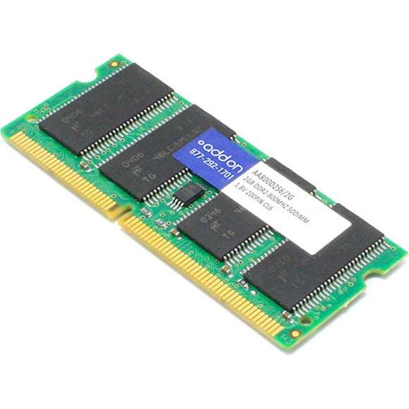 Add-on Addon Jedec Standard 2gb Ddr2-800mhz Unbuffered Dual Rank 1.8v 200-pin Cl6 Sodim