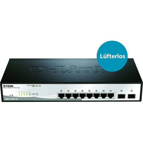 D-link Systems D-link Dgs-1210-10 Supports Eight (8) Gigabit Copper Ports And Two (2) Gigabit S