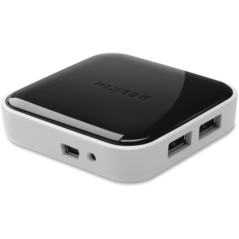 Belkin International Inc Belkin F4u020tt - 4-port Powered Desktop Hub - 4 Hi-speed Usb 2.0 Ports - For Pc