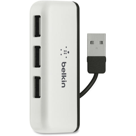 Belkin International Inc Belkin F4u021bt - 4-port Tavel Hub - 4 Hi-speed Usb 2.0 Ports - For Ipad 2; Ipad