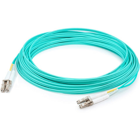 Add-on 15m Lc To Lc Aqua Om4 Duplex Ofnr (riser-rated) Fiber Patch Cable
