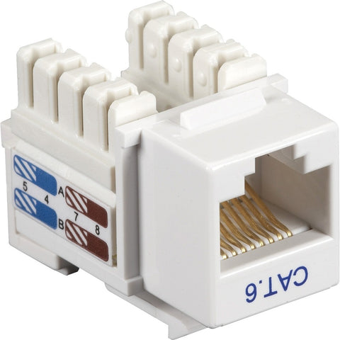 Black Box Cat6 Keystone Jack - Unshielded, Rj45, W