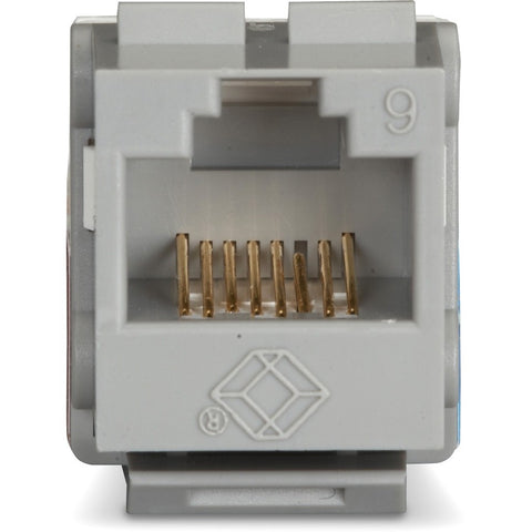 Black Box Cat6 Keystone Jack - Unshielded, 110 Punchdown Type, Taa, Gray