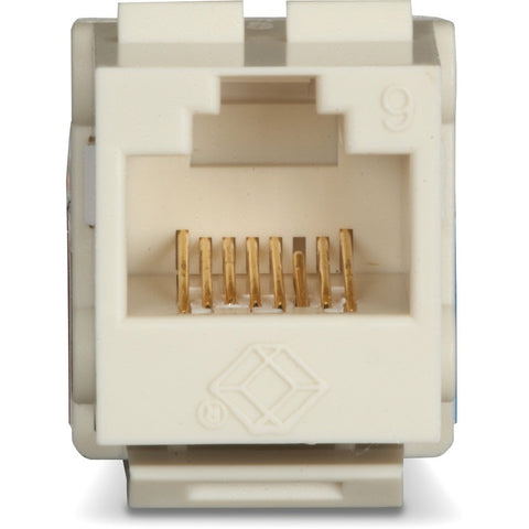 Black Box Cat6 Keystone Jack - Unshielded, 110 Punchdown Type, Taa, Office White