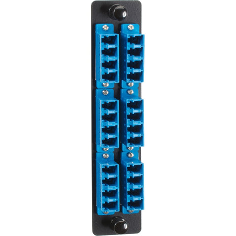 Black Box High-density Singlemode Fiber Adapter Panel - Ceramic Sleeve, (12) Lc Duplex, Bl