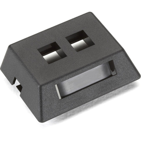 Black Box Modular Furniture Wallplate - 2-port, Bl