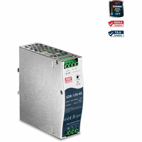 Trendnet Inc Din Rail 48v 120w Power Supply For Ti-pg541 - Industrial Power Supply With Integ