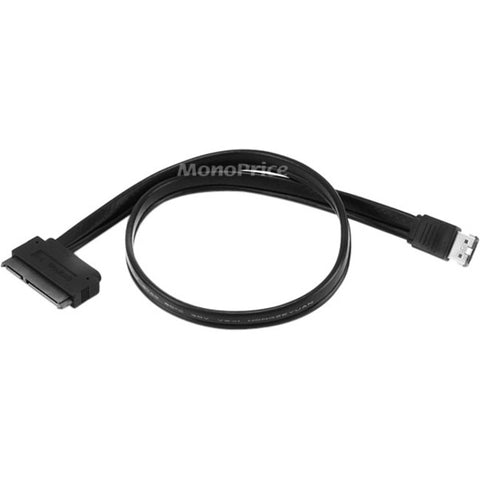 Monoprice, Inc. 19inch Esatap To Sata 22pin Cable - Black