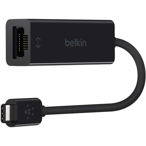 Belkin International Inc Usb-c To Ethernet Adapter, Gigabit Ethernet Connectivity; Usb-c Male And Rj-45 P