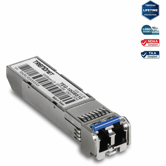 Trendnet Inc 10gbase-lr Sfp+ Single Mode Lc Module (10km With Ddm)