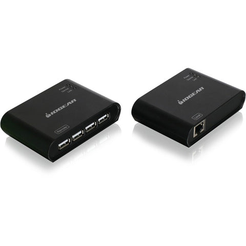 Iogear Usb 2.0 4-port Boostlinq Ethernet Combines A Usb Extender And A Usb Hub To Allow