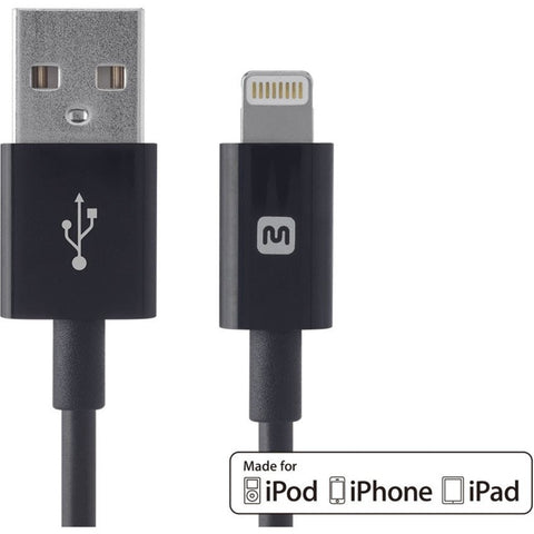 Monoprice, Inc. Select Series Apple Mfi Certified Lightning To Usb Charge & Sync Cable, 6ft Blac