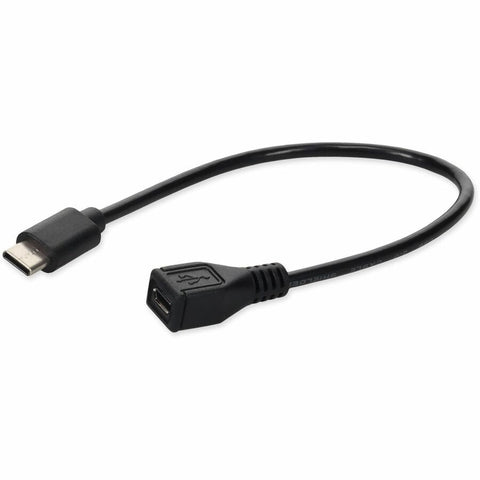 Add-on Addon 5 Pack Of 17cm (7in) Usb 3.1 Type (c) Male To Micro-usb 2.0 Female Black A