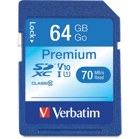 Verbatim Americas Llc 64gb Sdxc Memory Card Uhs-i Class 10
