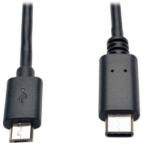 Eaton Tripp Lite Series Usb Micro-b To Usb-c Cable - Usb Micro-b Left Connector - Male