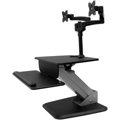 Startech Turn Your Desk Into A Sit-stand Workspace With Easy Height Adjustment And A Dual